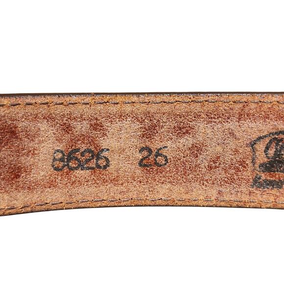 Vintage Western Women’s Leather Belt Circle Y Of Yoakum Size 32 8626 - Picture 6 of 6